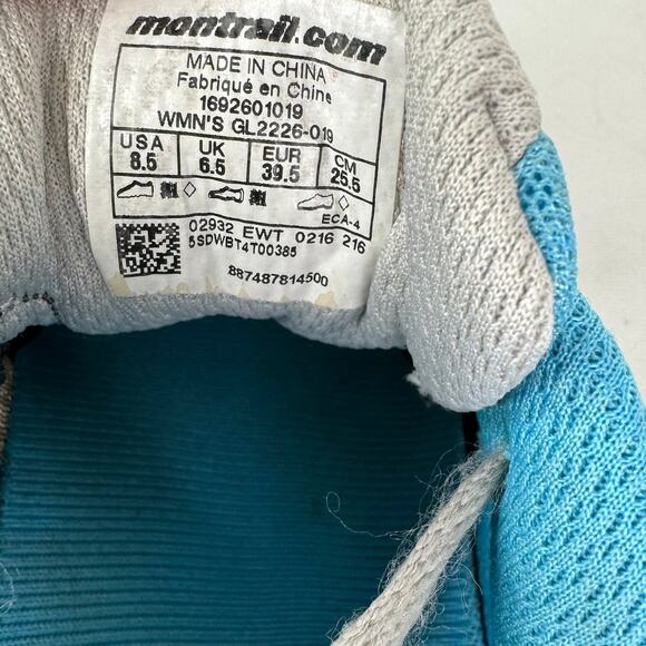 Montrail Women's Trans Alps F.K.T. Grey Blue Hiking Shoes GL2226-019 Size 8.5 - Picture 10 of 11